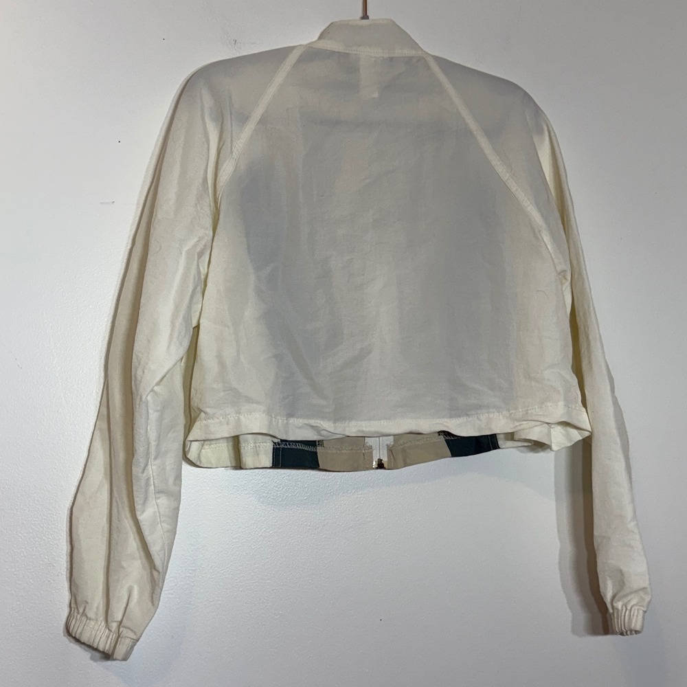 EUC Surfstyle Cropped Track Jacket Color block Zip Up Women's Outerwear Size M/L - Picture 2 of 5